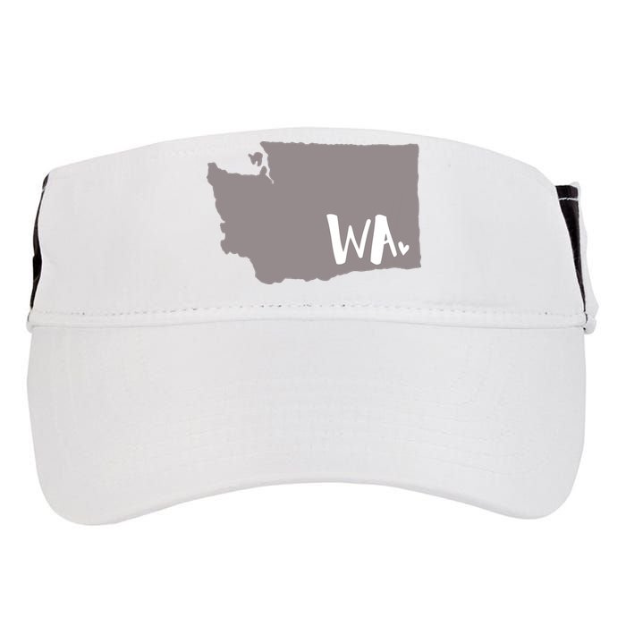 Cute Washington Outline Gift From Wa Adult Drive Performance Visor