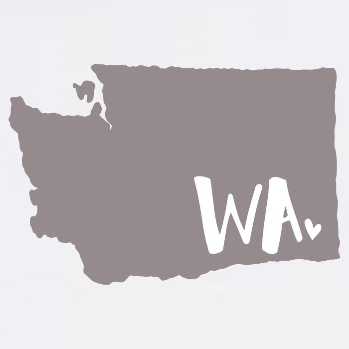 Cute Washington Outline Gift From Wa Adult Drive Performance Visor