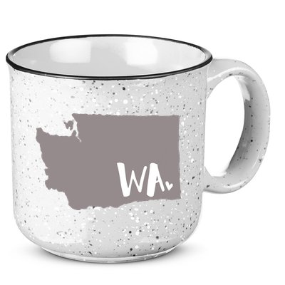 Cute Washington Outline Gift From Wa 15oz Campfire Ceramic Mug