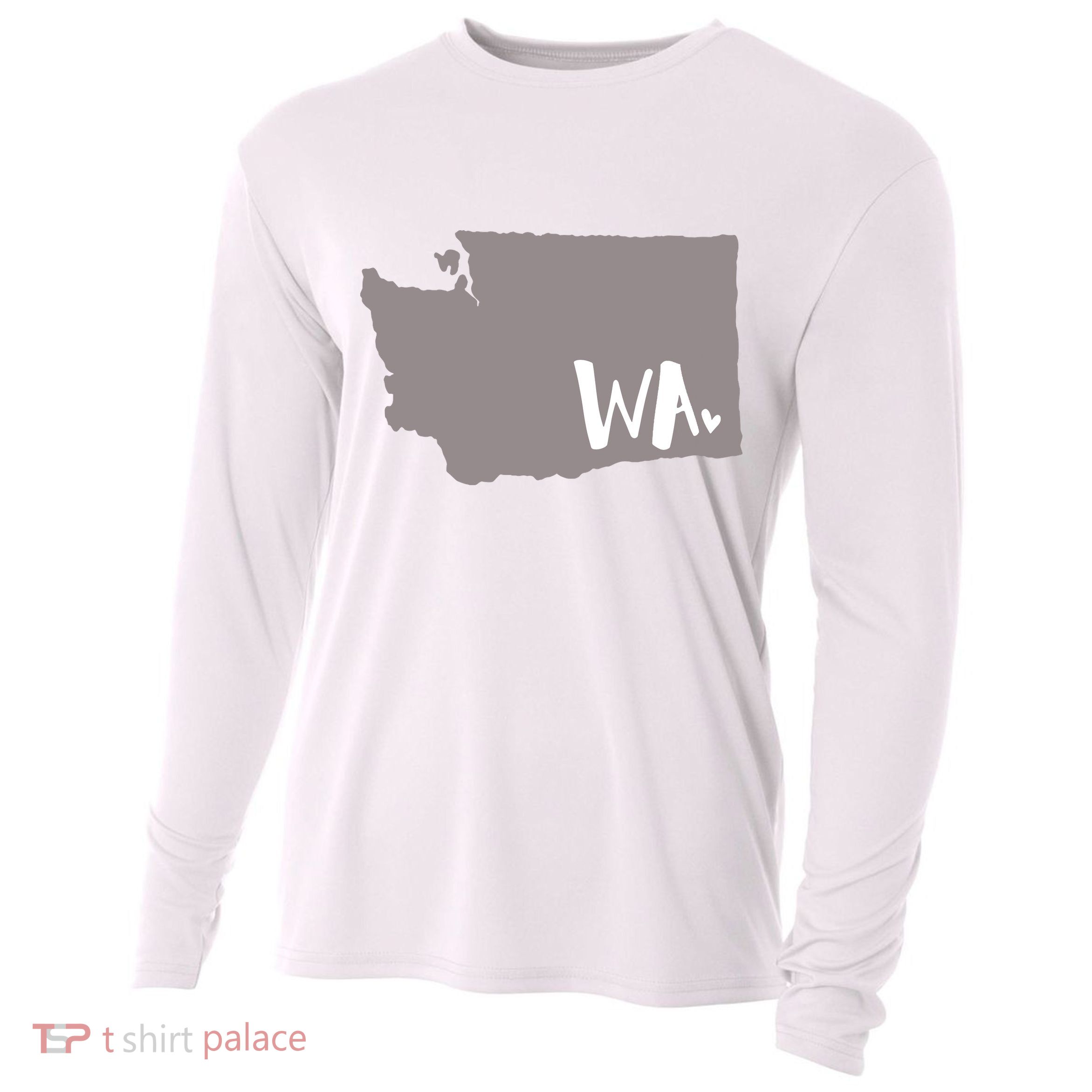 Cute Washington Outline Gift From Wa Cooling Performance Long Sleeve Crew