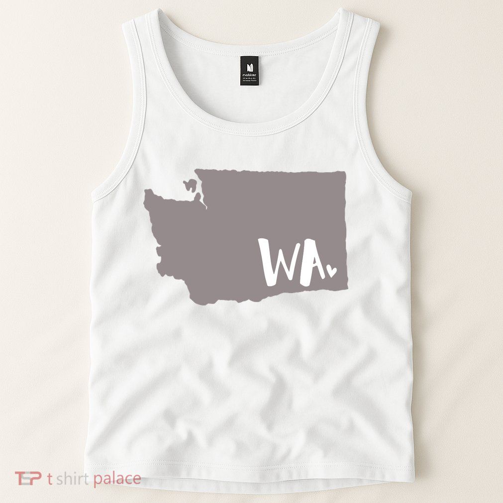 Cute Washington Outline Gift From Wa Tank Top