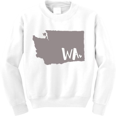 Cute Washington Outline Gift From Wa Kids Sweatshirt