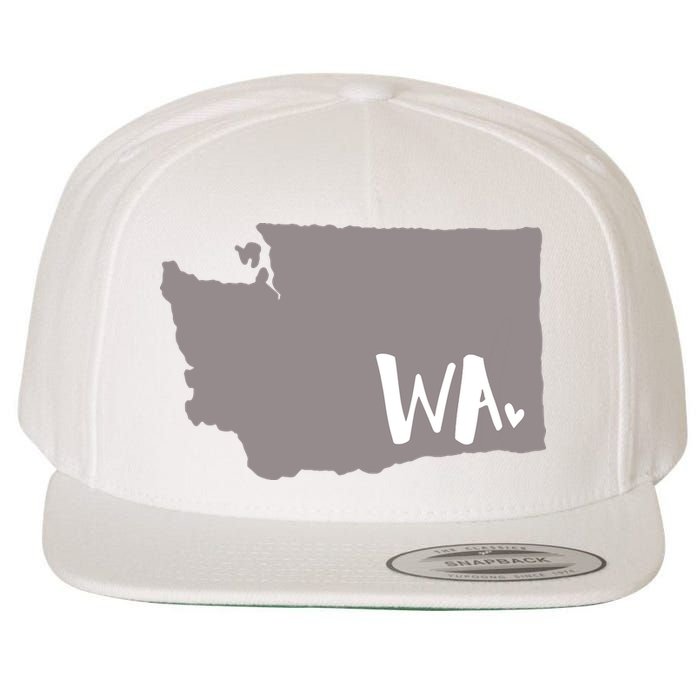 Cute Washington Outline Gift From Wa Wool Snapback Cap