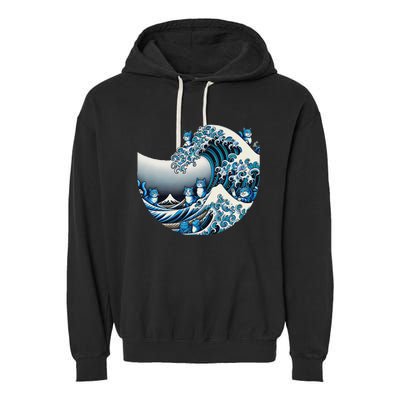 Cute Wave Of Blue Cats For Kamala Funny Garment-Dyed Fleece Hoodie