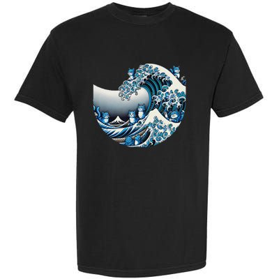 Cute Wave Of Blue Cats For Kamala Funny Garment-Dyed Heavyweight T-Shirt