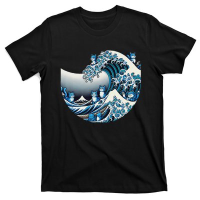 Cute Wave Of Blue Cats For Kamala Funny T-Shirt