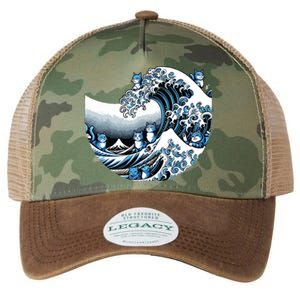 Cute Wave Of Blue Cats Blue Cats Wave Legacy Tie Dye Trucker Hat