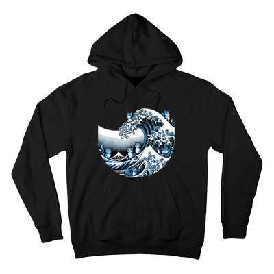 Cute Wave Of Blue Cats Blue Cats Wave Hoodie