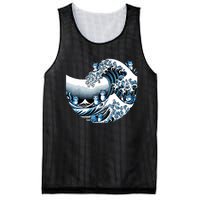 Cute Wave Of Blue Cats Blue Cats Wave Mesh Reversible Basketball Jersey Tank