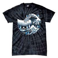 Cute Wave Of Blue Cats Blue Cats Wave Tie-Dye T-Shirt