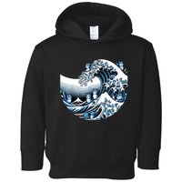 Cute Wave Of Blue Cats Blue Cats Wave Toddler Hoodie