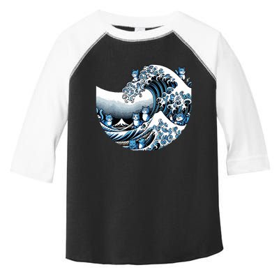 Cute Wave Of Blue Cats Blue Cats Wave Toddler Fine Jersey T-Shirt