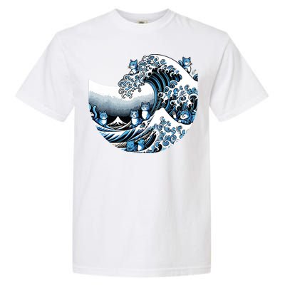 Cute Wave Of Blue Cats Blue Cats Wave Garment-Dyed Heavyweight T-Shirt