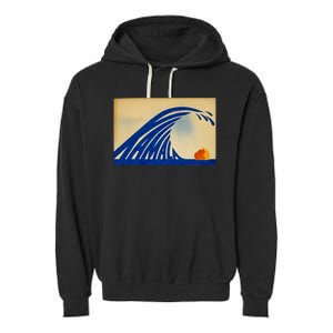 Cute Wave Of Blue Wave Kamala For Kamala Funny Trump Garment-Dyed Fleece Hoodie