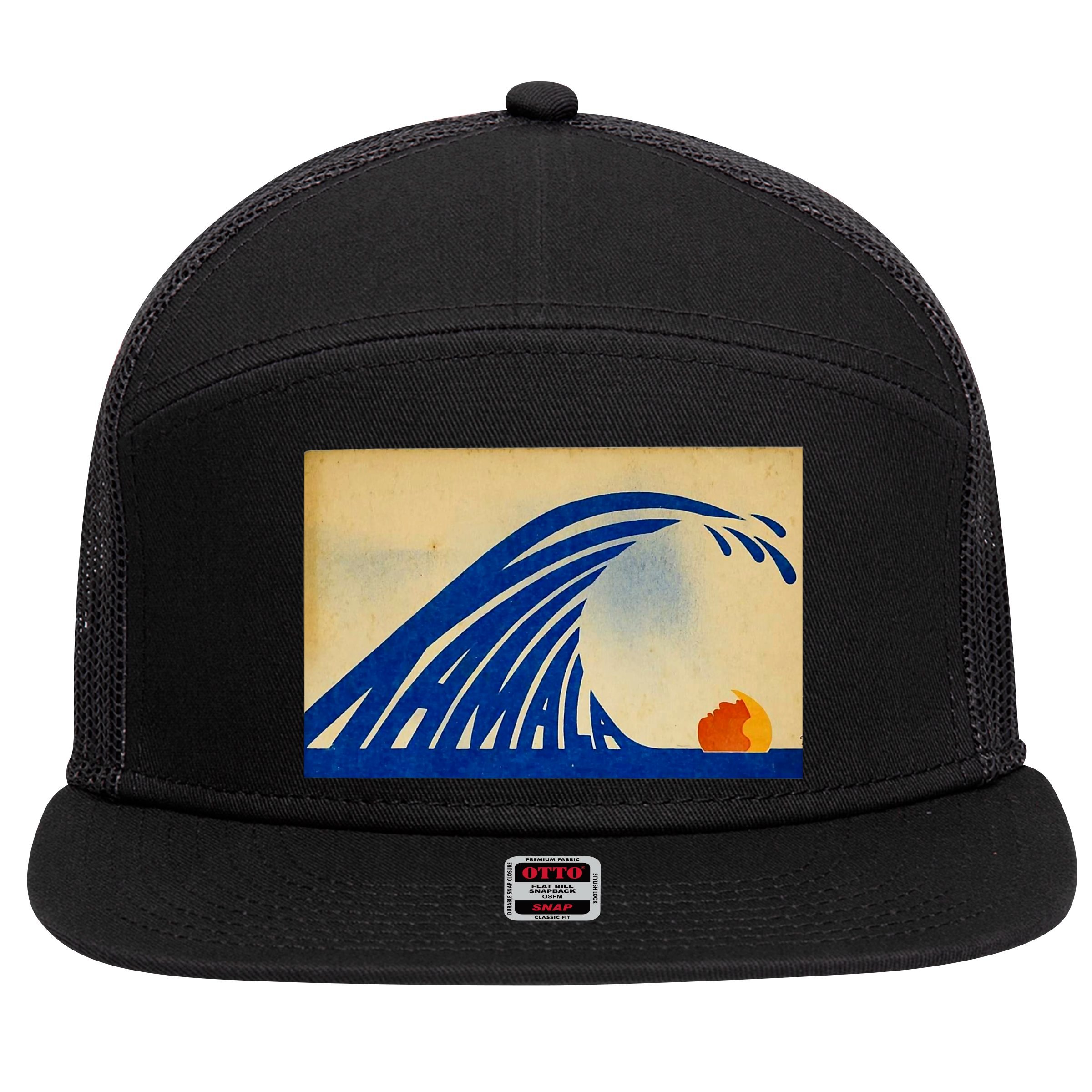 Cute Wave Of Blue Wave Kamala For Kamala Funny Trump 7 Panel Mesh Trucker Snapback Hat
