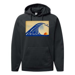 Cute Wave Of Blue Wave Kamala For Kamala Funny Trump Performance Fleece Hoodie