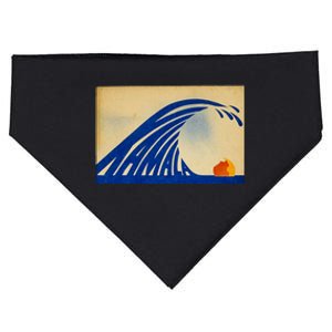 Cute Wave Of Blue Wave Kamala For Kamala Funny Trump USA-Made Doggie Bandana