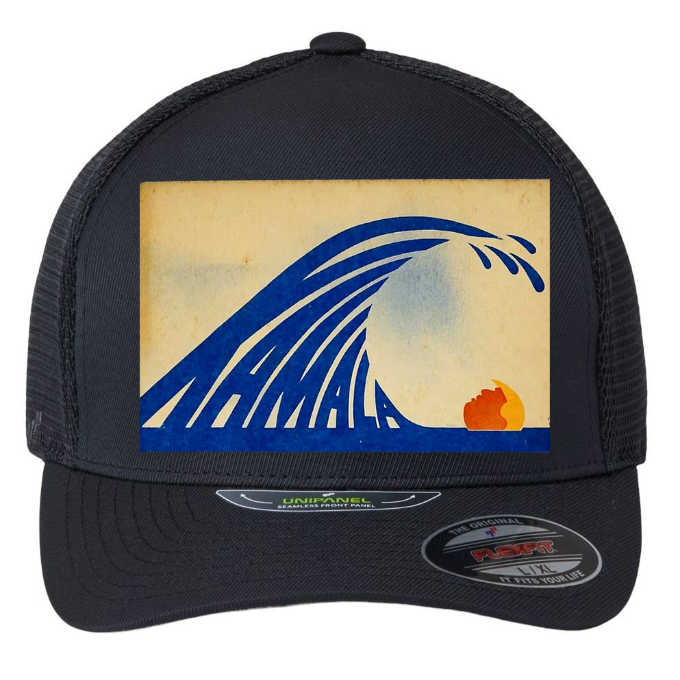 Cute Wave Of Blue Wave Kamala For Kamala Funny Trump Flexfit Unipanel Trucker Cap