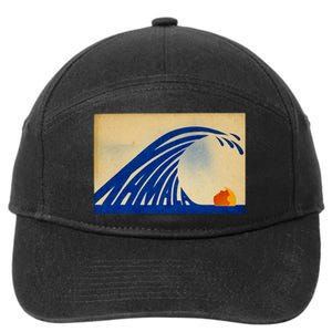 Cute Wave Of Blue Wave Kamala For Kamala Funny Trump 7-Panel Snapback Hat