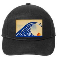 Cute Wave Of Blue Wave Kamala For Kamala Funny Trump 7-Panel Snapback Hat