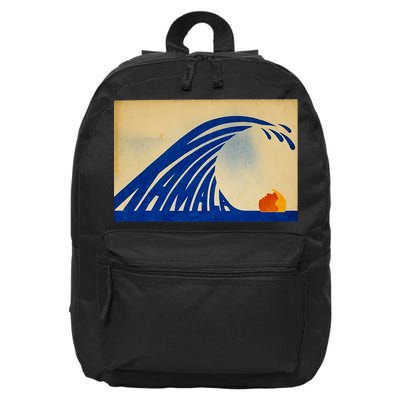 Cute Wave Of Blue Wave Kamala For Kamala Funny Trump 16 in Basic Backpack