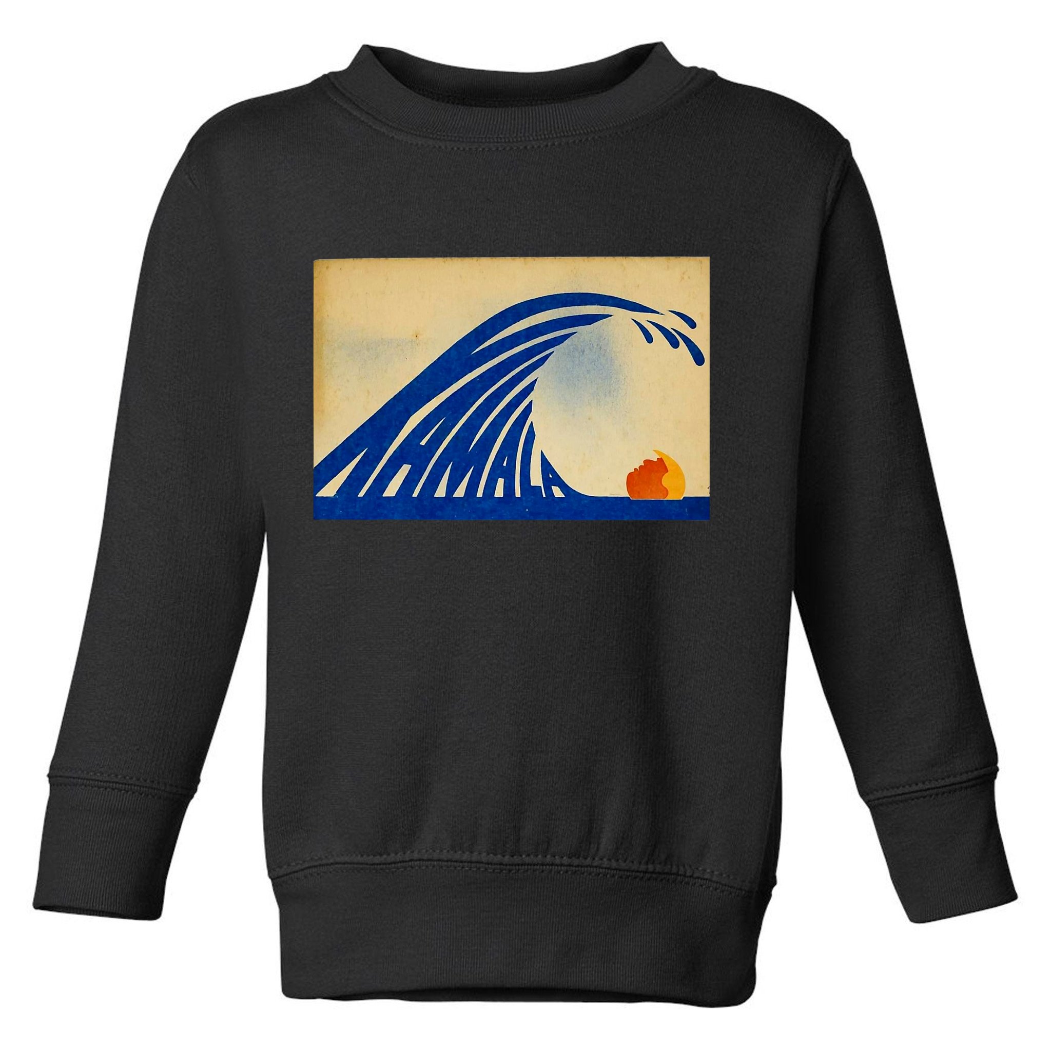 Cute Wave Of Blue Wave Kamala For Kamala Funny Trump Toddler Sweatshirt