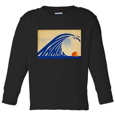 Cute Wave Of Blue Wave Kamala For Kamala Funny Trump Toddler Long Sleeve Shirt