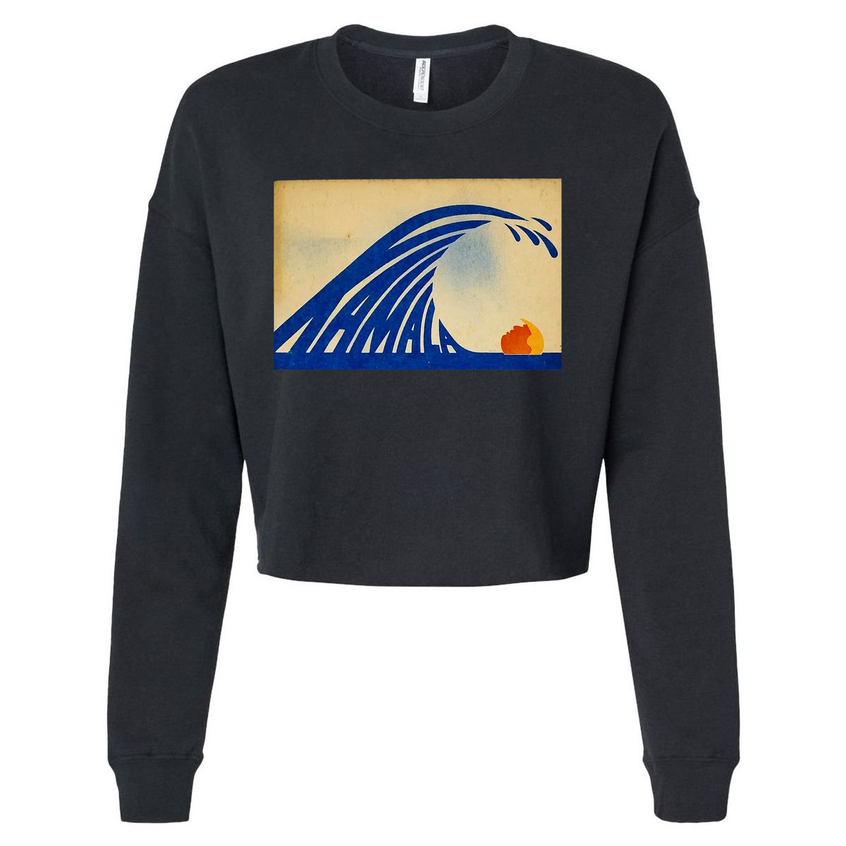 Cute Wave Of Blue Wave Kamala For Kamala Funny Trump Cropped Pullover Crew