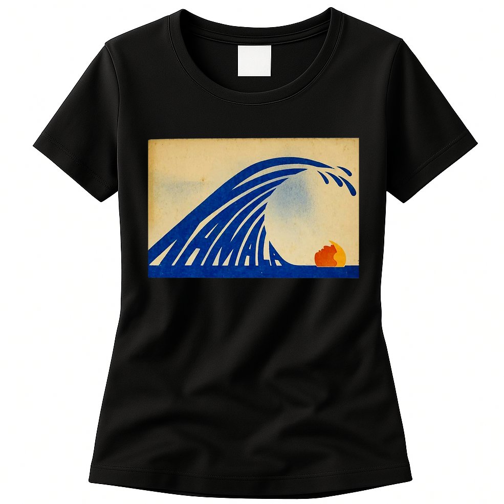 Cute Wave Of Blue Wave Kamala For Kamala Funny Trump Womens T-Shirt