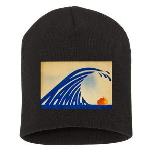 Cute Wave Of Blue Wave Kamala For Kamala Funny Trump Short Acrylic Beanie