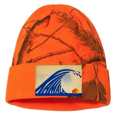 Cute Wave Of Blue Wave Kamala For Kamala Funny Trump Kati Licensed 12" Camo Beanie