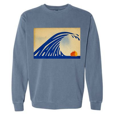 Cute Wave Of Blue Wave Kamala For Kamala Funny Trump Garment-Dyed Sweatshirt