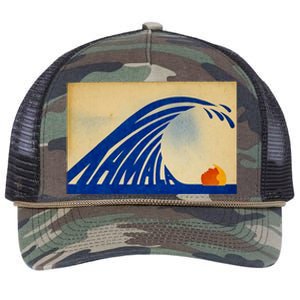 Cute Wave Of Blue Wave Kamala For Kamala Funny Trump Retro Rope Trucker Hat Cap