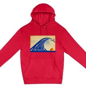 Cute Wave Of Blue Wave Kamala For Kamala Funny Trump Premium Pullover Hoodie