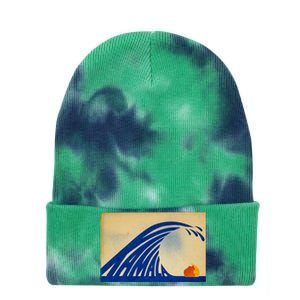 Cute Wave Of Blue Wave Kamala For Kamala Funny Trump Tie Dye 12in Knit Beanie