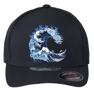 Cute Wave Of Blue Cats For Kamala Flexfit Unipanel Trucker Cap