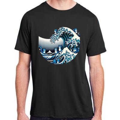 Cute Wave Of Blue Cats For Kamala Funny Adult ChromaSoft Performance T-Shirt