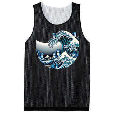 Cute Wave Of Blue Cats For Kamala Funny Mesh Reversible Basketball Jersey Tank