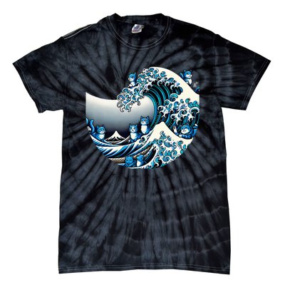 Cute Wave Of Blue Cats For Kamala Funny Tie-Dye T-Shirt