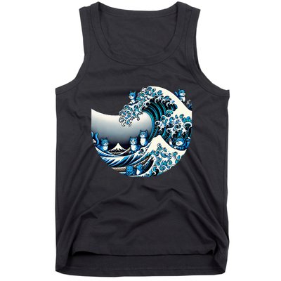 Cute Wave Of Blue Cats For Kamala Funny Tank Top