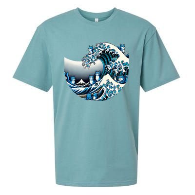 Cute Wave Of Blue Cats For Kamala Funny Sueded Cloud Jersey T-Shirt