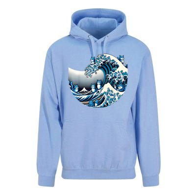 Cute Wave Of Blue Cats For Kamala Funny Unisex Surf Hoodie