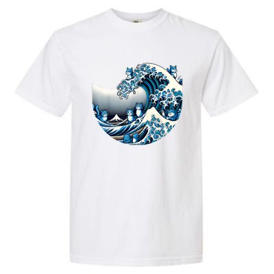 Cute Wave Of Blue Cats For Kamala Funny Garment-Dyed Heavyweight T-Shirt