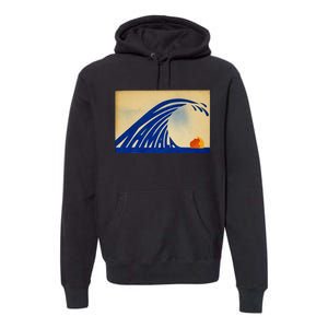 Cute Wave Of Blue Wave Kamala For Kamala Funny Trump Premium Hoodie