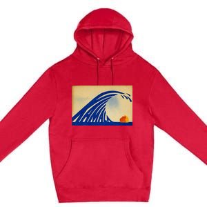 Cute Wave Of Blue Wave Kamala For Kamala Funny Trump Premium Pullover Hoodie