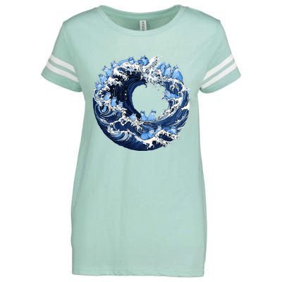 Cute Wave Of Blue Cats For Kamala Enza Ladies Jersey Football T-Shirt