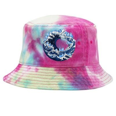 Cute Wave Of Blue Cats For Kamala Tie-Dyed Bucket Hat