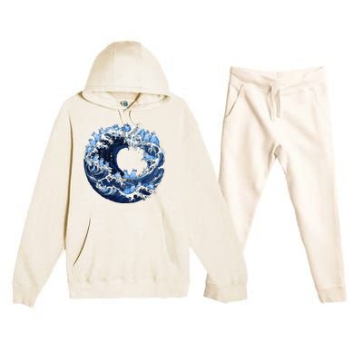 Cute Wave Of Blue Cats For Kamala Premium Hooded Sweatsuit Set