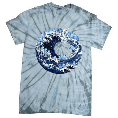 Cute Wave Of Blue Cats For Kamala Tie-Dye T-Shirt