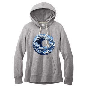 Cute Wave Of Blue Cats For Kamala Women's Fleece Hoodie